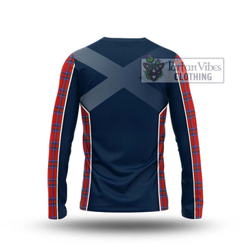 Rait Tartan Long Sleeve T-Shirt with Family Crest and Lion Rampant Vibes Sport Style