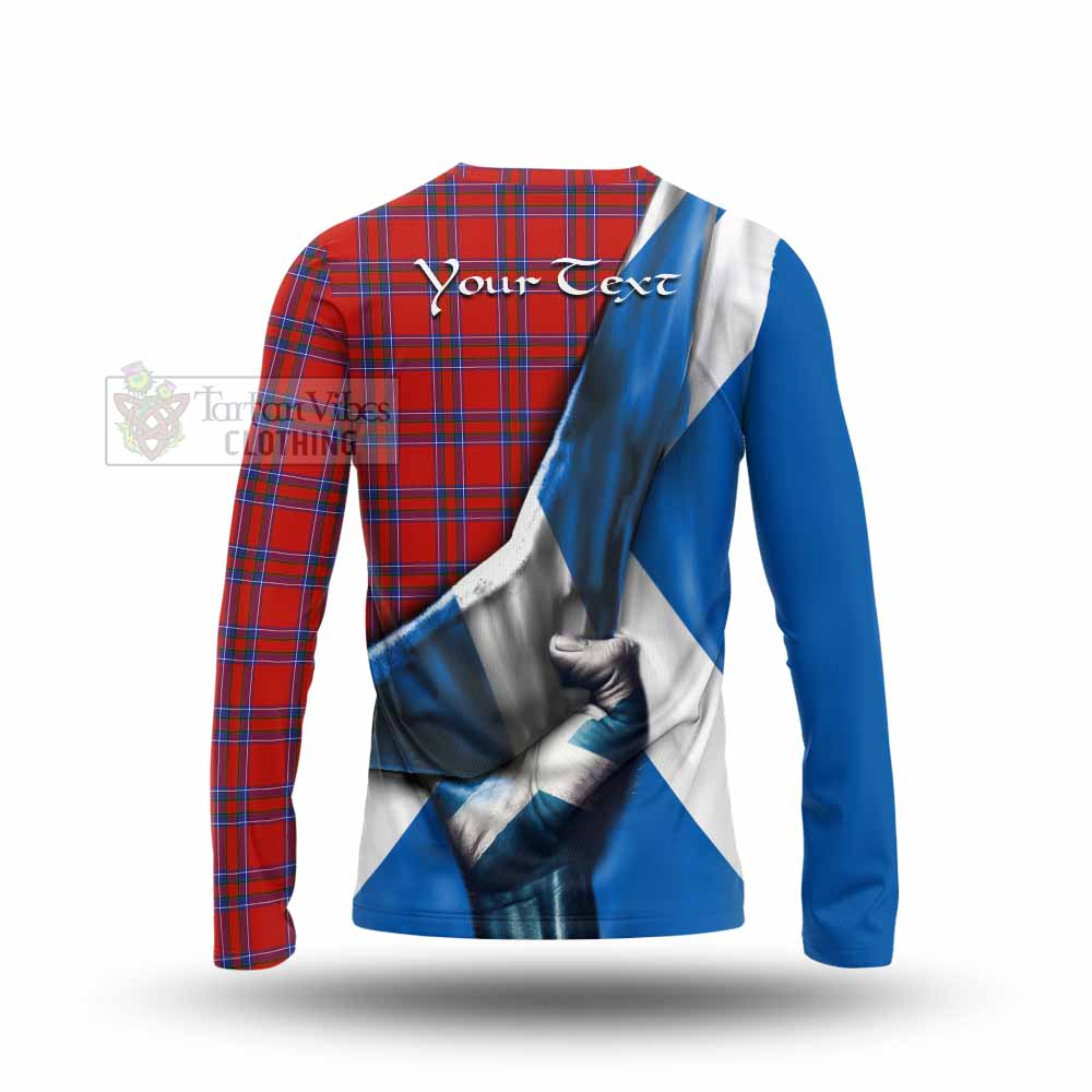 Tartan Vibes Clothing Rait Tartan Long Sleeve T-Shirt with Family Crest Scotland Patriotic Style