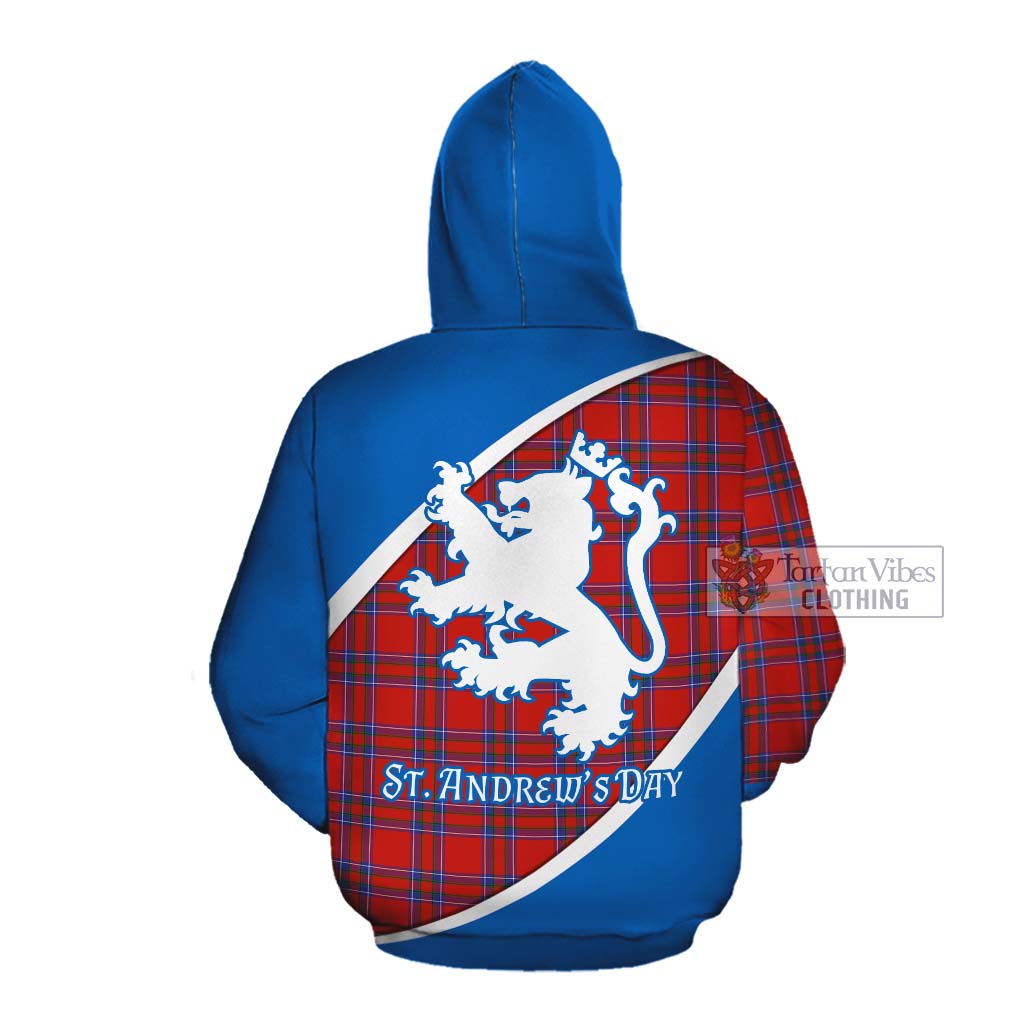 Tartan Vibes Clothing Rait Family Crest Tartan Cotton Hoodie Celebrate Saint Andrew's Day in Style