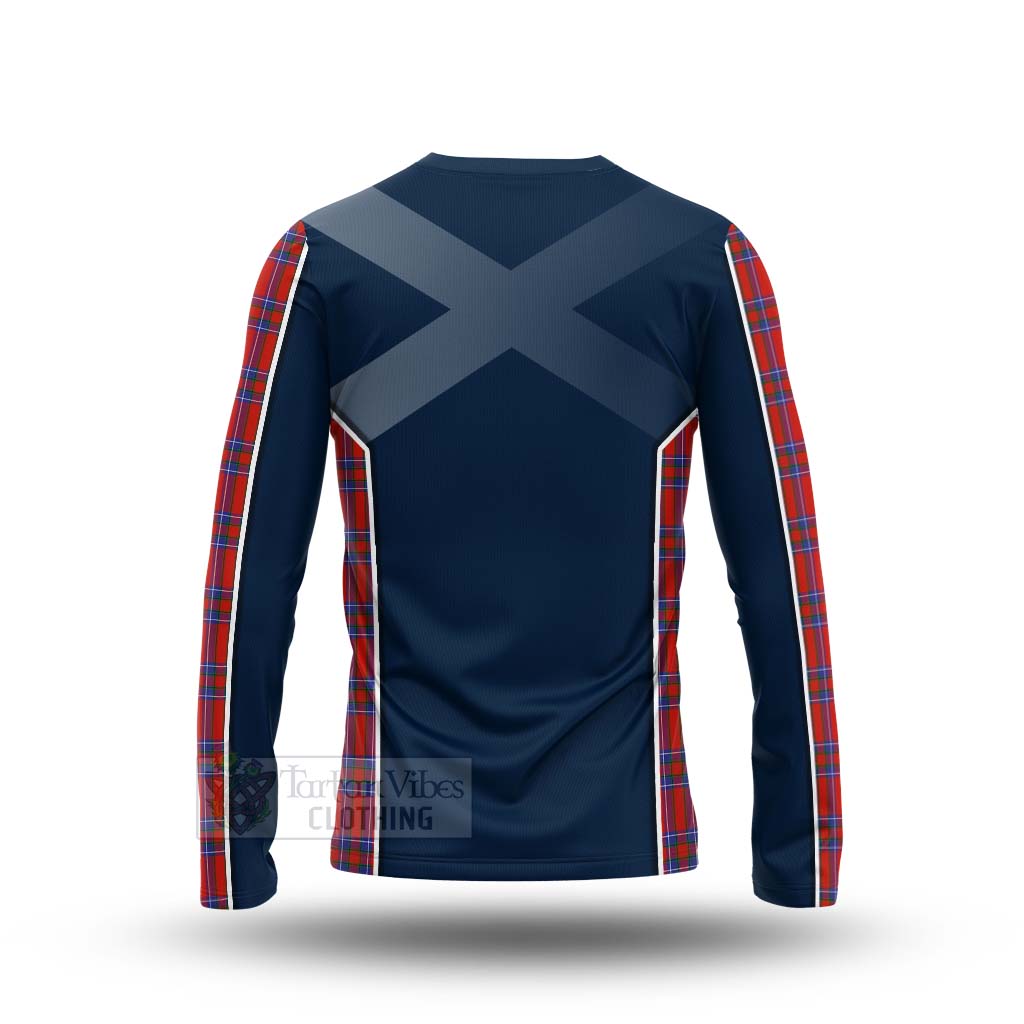 Tartan Vibes Clothing Rait Tartan Long Sleeve T-Shirt with Family Crest and Scottish Thistle Vibes Sport Style