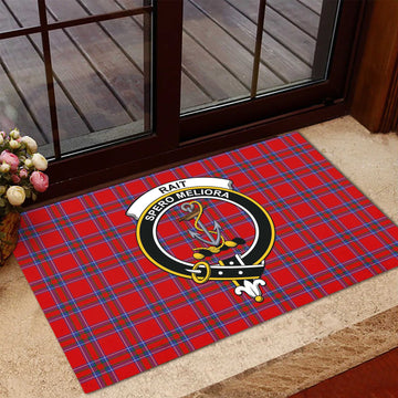 Rait Tartan Door Mat with Family Crest