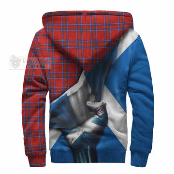 Rait Tartan Sherpa Hoodie with Family Crest Scotland Patriotic Style