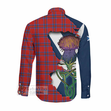 Rait Tartan Family Crest Long Sleeve Button Shirt Scottish Thistle Celtic Inspired Men's Shirt - Tartan Vibes Clothing