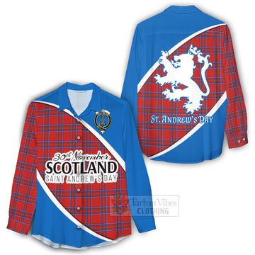 Rait Family Crest Tartan Women's Casual Shirt Celebrate Saint Andrew's Day in Style