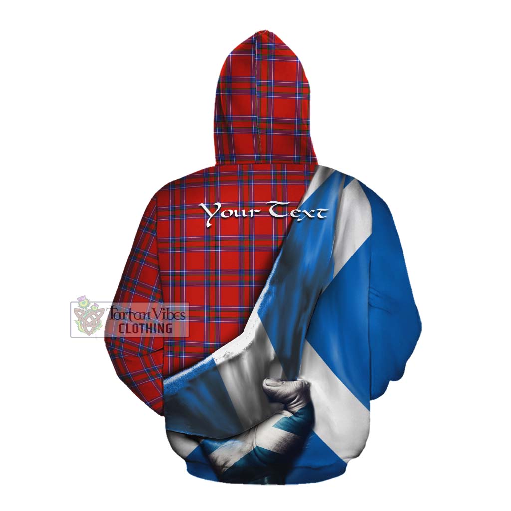 Tartan Vibes Clothing Rait Tartan Cotton Hoodie with Family Crest Scotland Patriotic Style