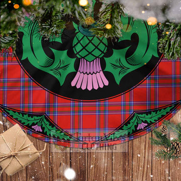 Rait Tartan Christmas Tree Skirt Scottish Thistle Style