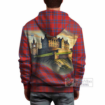 Rait Tartan Family Crest Hoodie with Scottish Ancient Castle Style - Tartan Vibes Clothing