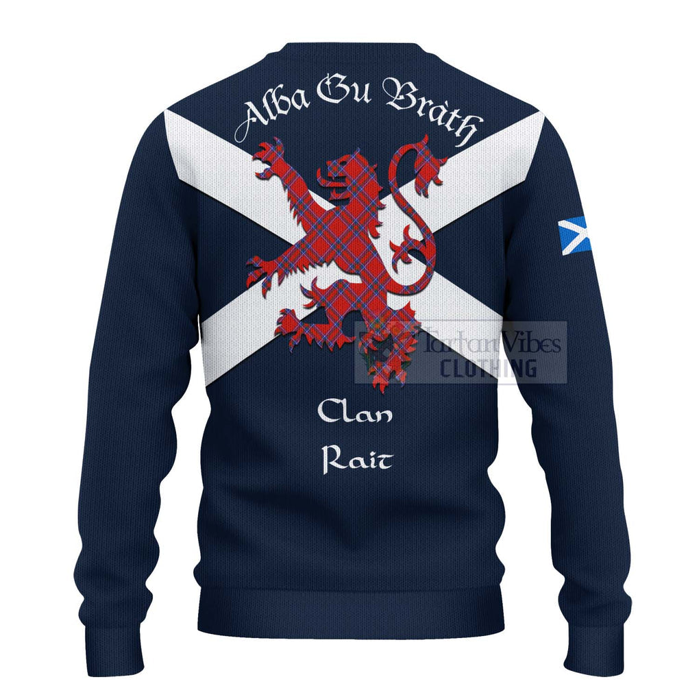 Tartan Vibes Clothing Rait Tartan Lion Rampant Knitted Sweater – Proudly Display Your Heritage with Alba Gu Brath and Clan Name