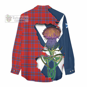 Rait Tartan Family Crest Women's Casual Shirt Scottish Thistle Celtic Inspired - Tartan Vibes Clothing