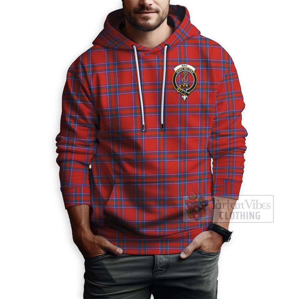 Tartan Vibes Clothing Rait Tartan Hoodie with Family Crest Celtic Skull Style