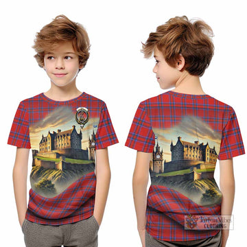 Rait Tartan Family Crest Kid T-Shirt with Scottish Ancient Castle Style - Tartan Vibes Clothing