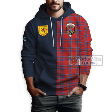 Rait Tartan Hoodie Alba with Scottish Lion Royal Arm Half Style