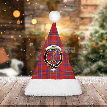 Rait Tartan Christmas Santa Hats with Family Crest