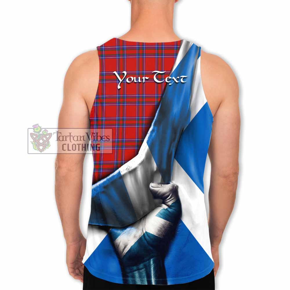 Tartan Vibes Clothing Rait Tartan Men's Tank Top with Family Crest Scotland Patriotic Style