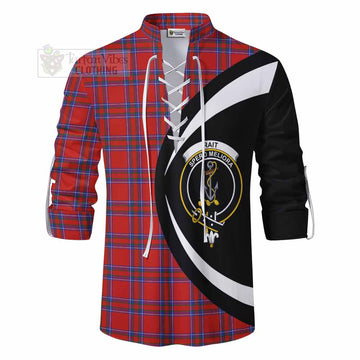 Rait Tartan Ghillie Kilt Shirt with Family Crest Circle Style