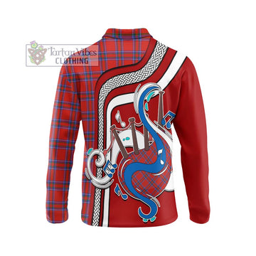 Rait Tartan Long Sleeve Polo Shirt with Epic Bagpipe Style