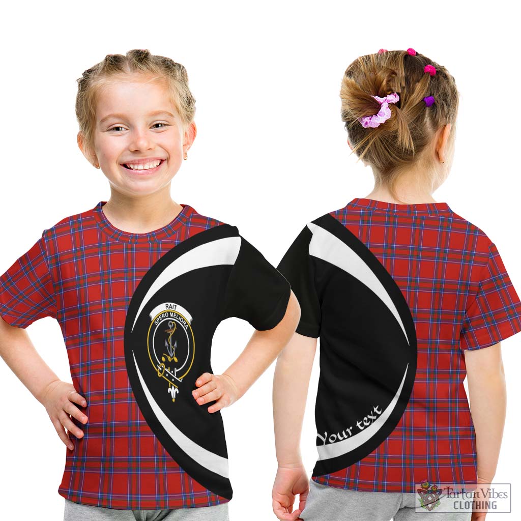 Rait Tartan Kid T-Shirt with Family Crest Circle Style - Tartan Vibes Clothing