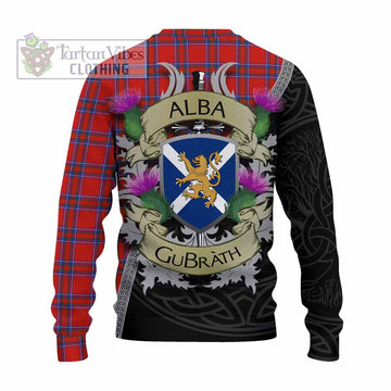Rait Tartan Family Crest Knitted Sweater Lion Rampant Royal Thistle Shield Celtic Inspired - Tartan Vibes Clothing