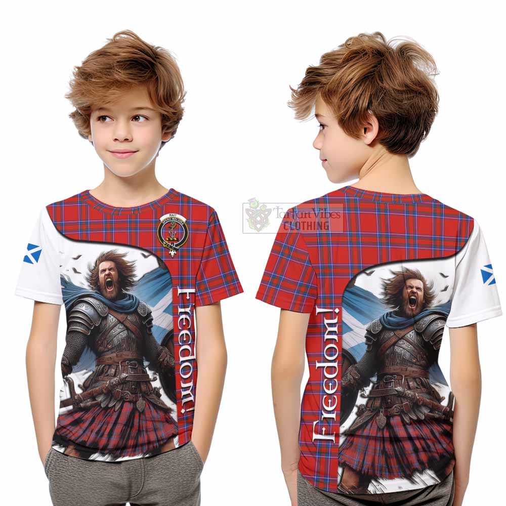 Tartan Vibes Clothing Rait Crest Tartan Kid T-Shirt Inspired by the Freedom of Scottish Warrior