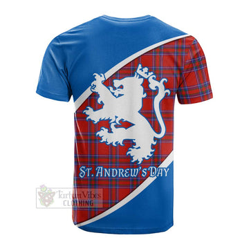 Rait Family Crest Tartan Cotton T-shirt Celebrate Saint Andrew's Day in Style