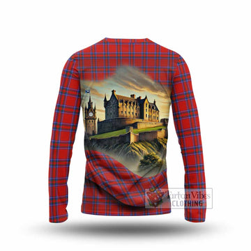 Rait Tartan Family Crest Long Sleeve T-Shirt with Scottish Ancient Castle Style - Tartan Vibes Clothing