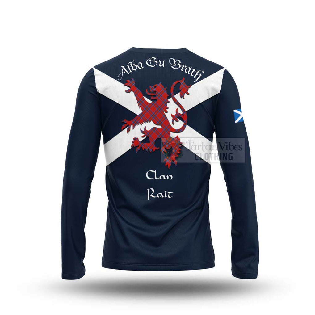 Tartan Vibes Clothing Rait Tartan Lion Rampant Long Sleeve T-Shirt – Proudly Display Your Heritage with Alba Gu Brath and Clan Name