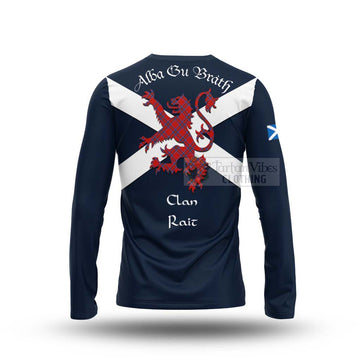 Rait Tartan Lion Rampant Long Sleeve T-Shirt  Proudly Display Your Heritage with Alba Gu Brath and Clan Name