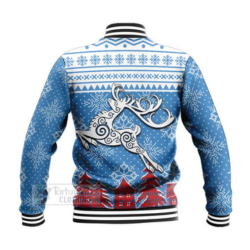 Rait Clan Christmas Baseball Jacket Celtic Reindeer Style