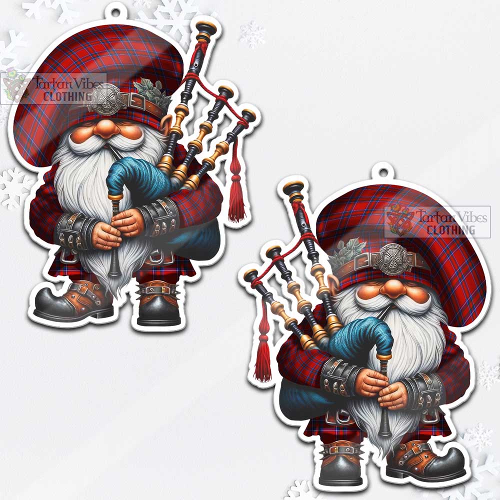 Tartan Vibes Clothing Rait Tartan Badpiper Gnome Christmas Ornament