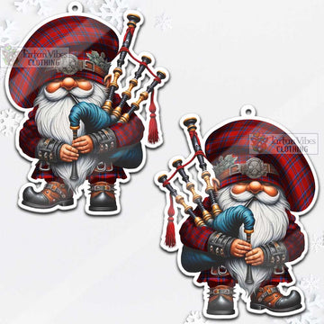 Rait Tartan Bagpiper Gnome Christmas Ornament