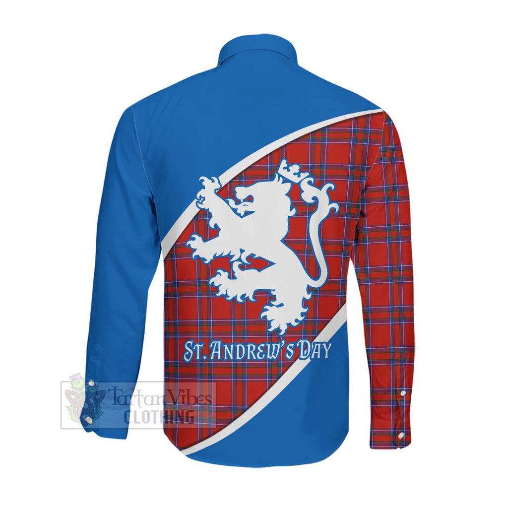 Rait Family Crest Tartan Long Sleeve Button Shirt Celebrate Saint Andrew's Day in Style Men's Shirt - Tartan Vibes Clothing