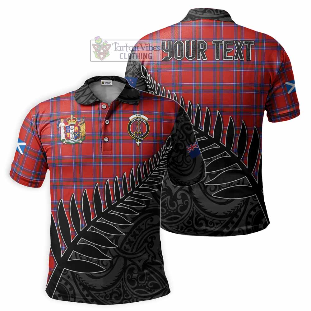 Rait Crest Tartan Polo Shirt with New Zealand Silver Fern Half Style