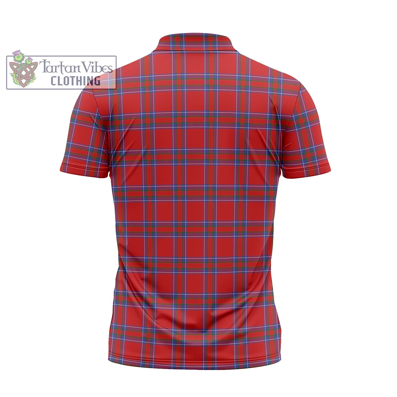 Tartan Vibes Clothing Rait Tartan Zipper Polo Shirt with Family Crest