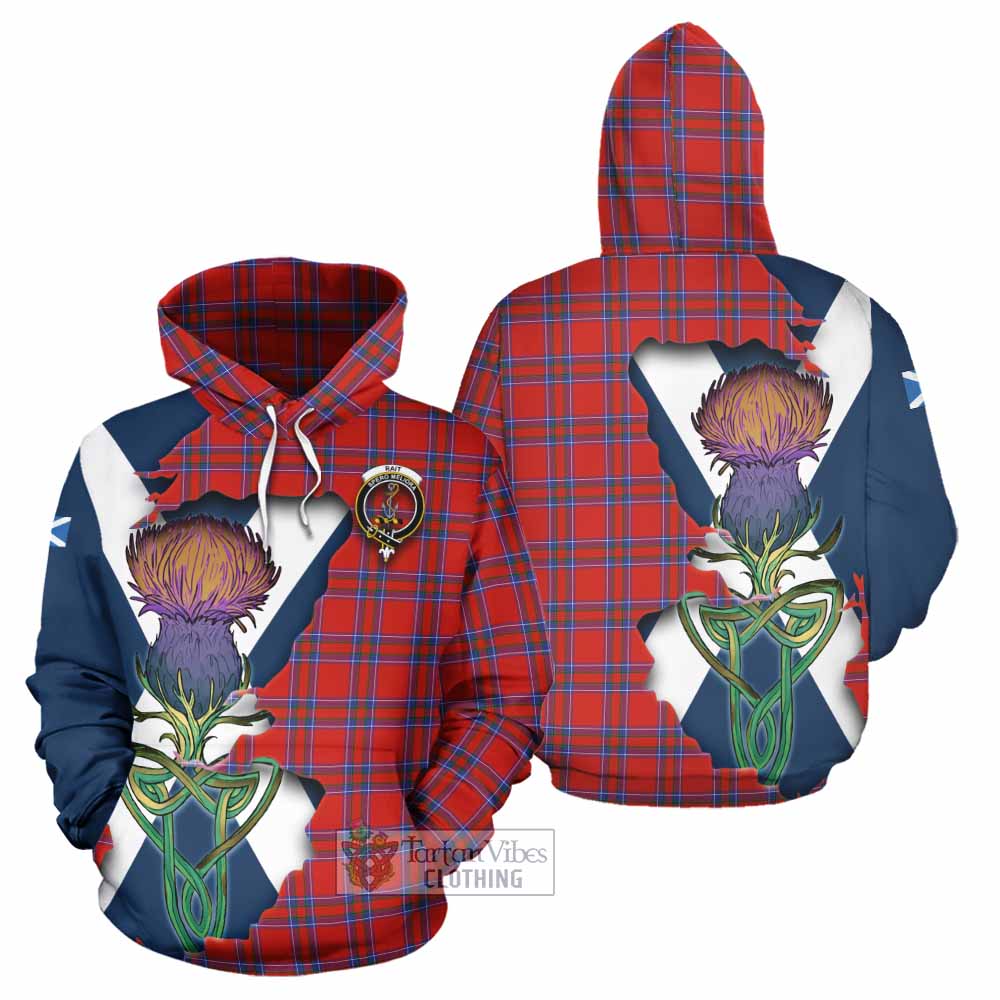 Rait Tartan Family Crest Hoodie Scottish Thistle Celtic Inspired - Tartan Vibes Clothing