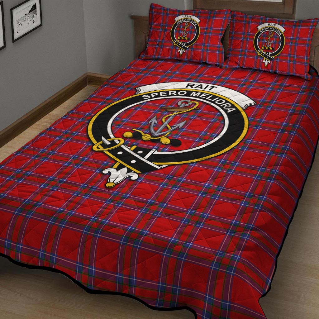 Rait Tartan Quilt Bed Set with Family Crest - Tartan Vibes Clothing