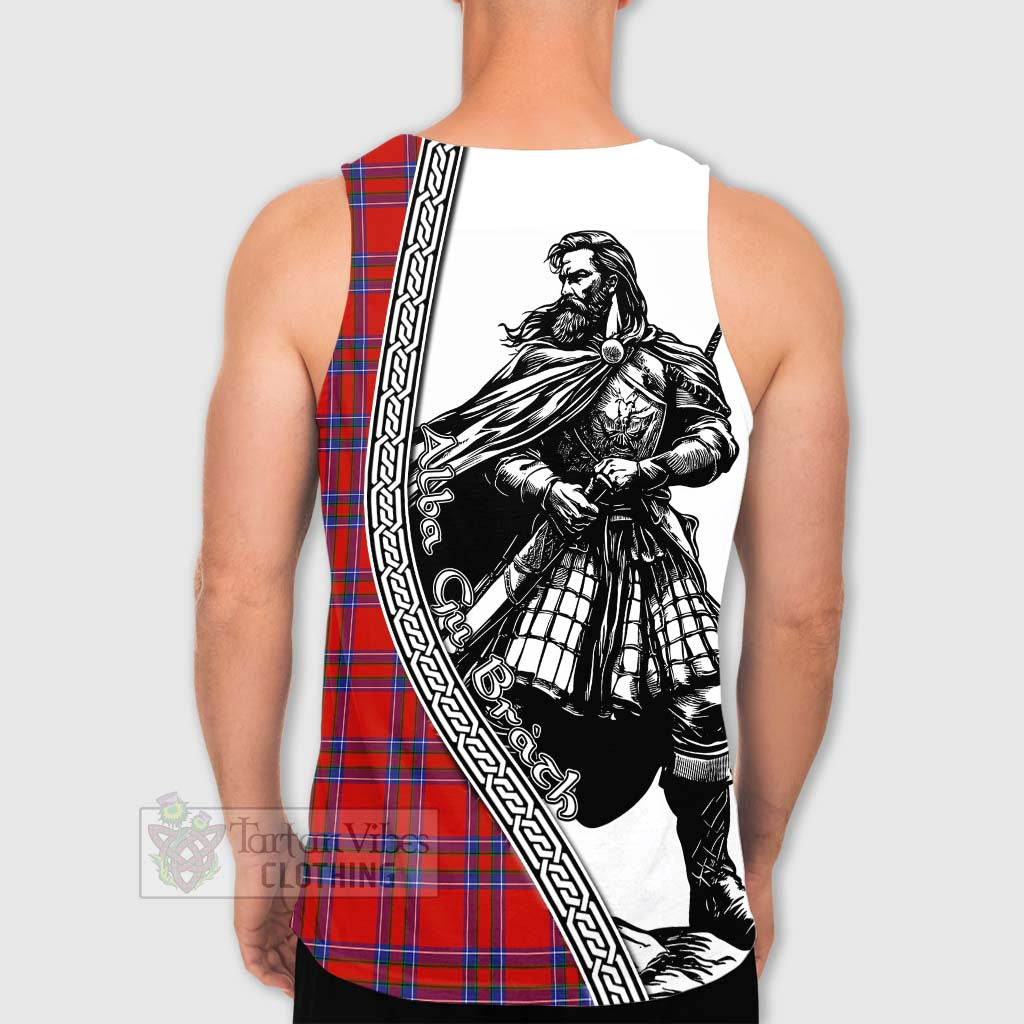 Tartan Vibes Clothing Rait Tartan Clan Crest Men's Tank Top with Highlander Warrior Celtic Style