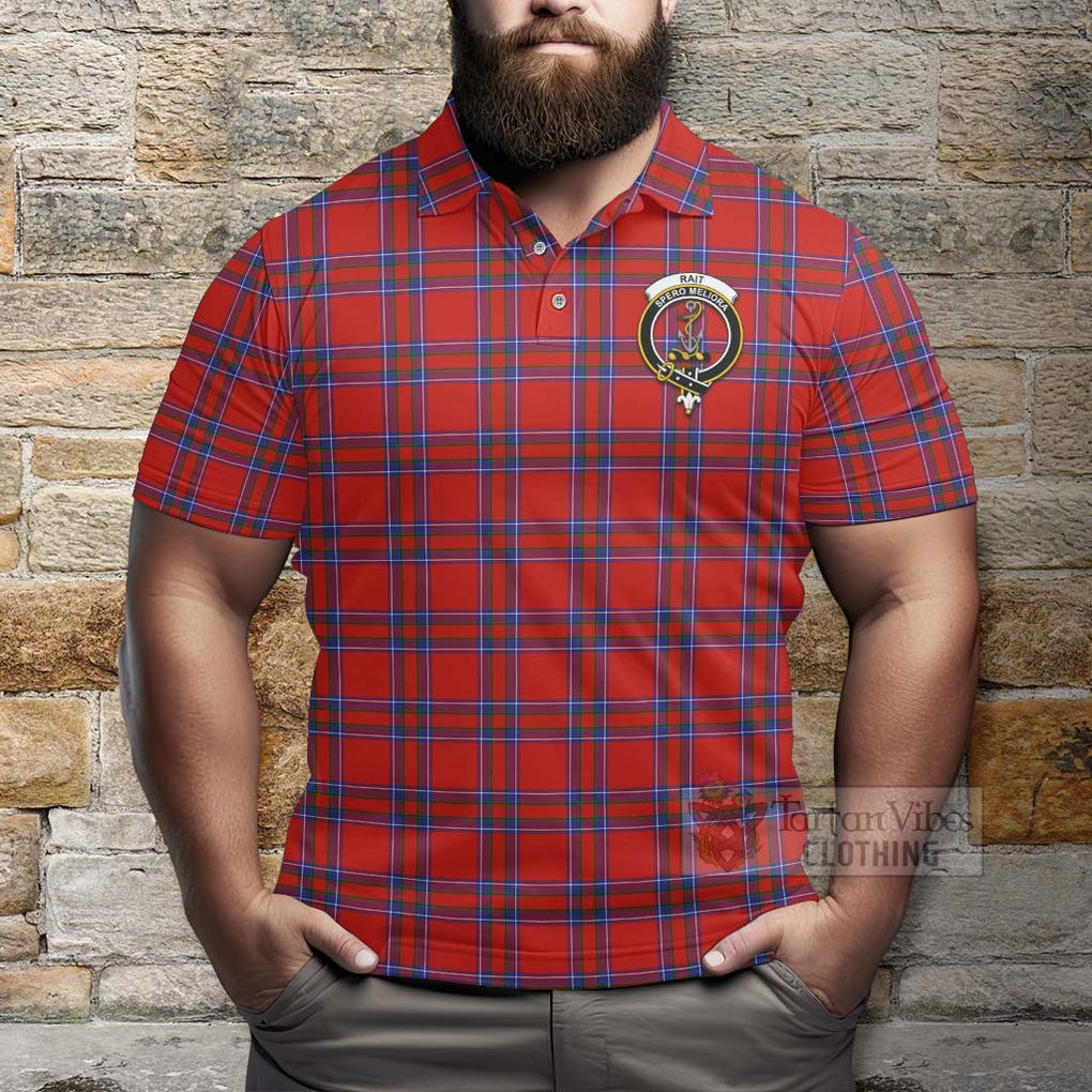 Rait Tartan Polo Shirt with Family Crest Celtic Skull Style - Tartan Vibes Clothing