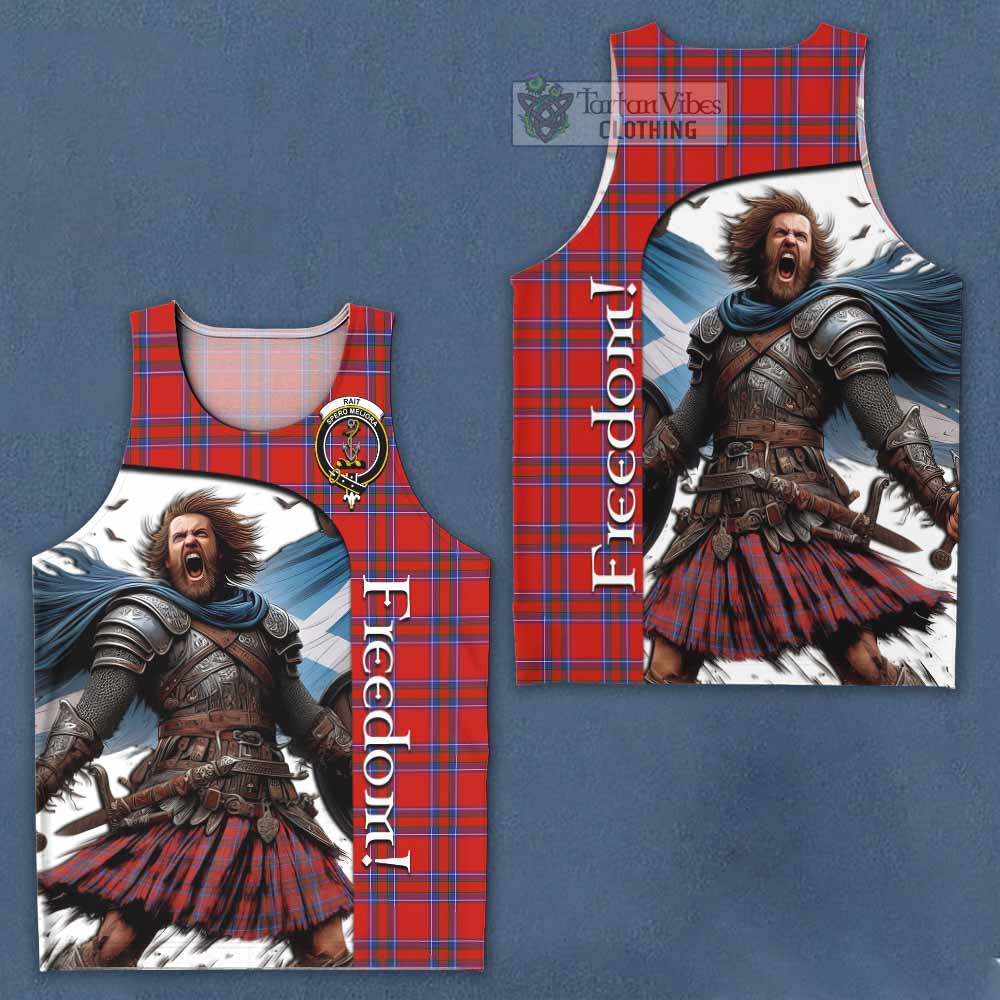 Tartan Vibes Clothing Rait Crest Tartan Men's Tank Top Inspired by the Freedom of Scottish Warrior