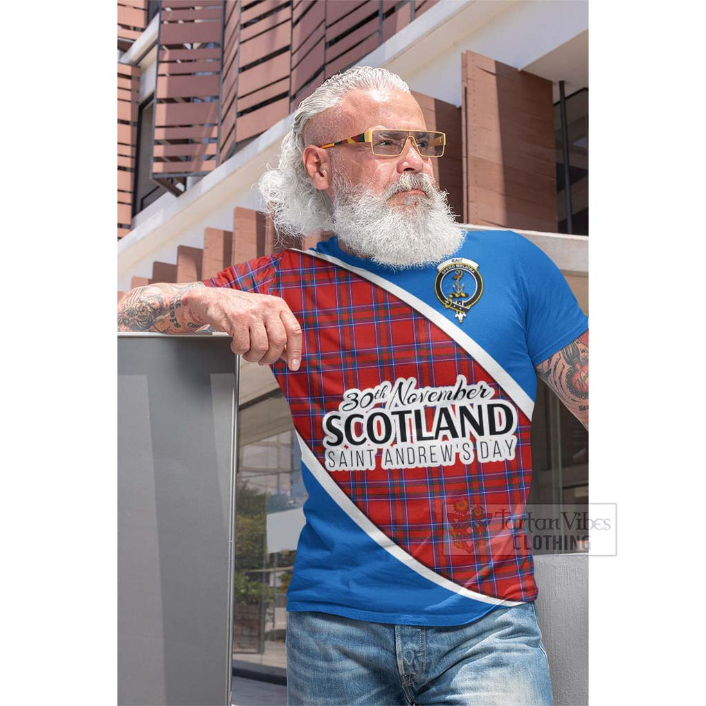 Tartan Vibes Clothing Rait Family Crest Tartan Cotton T-shirt Celebrate Saint Andrew's Day in Style