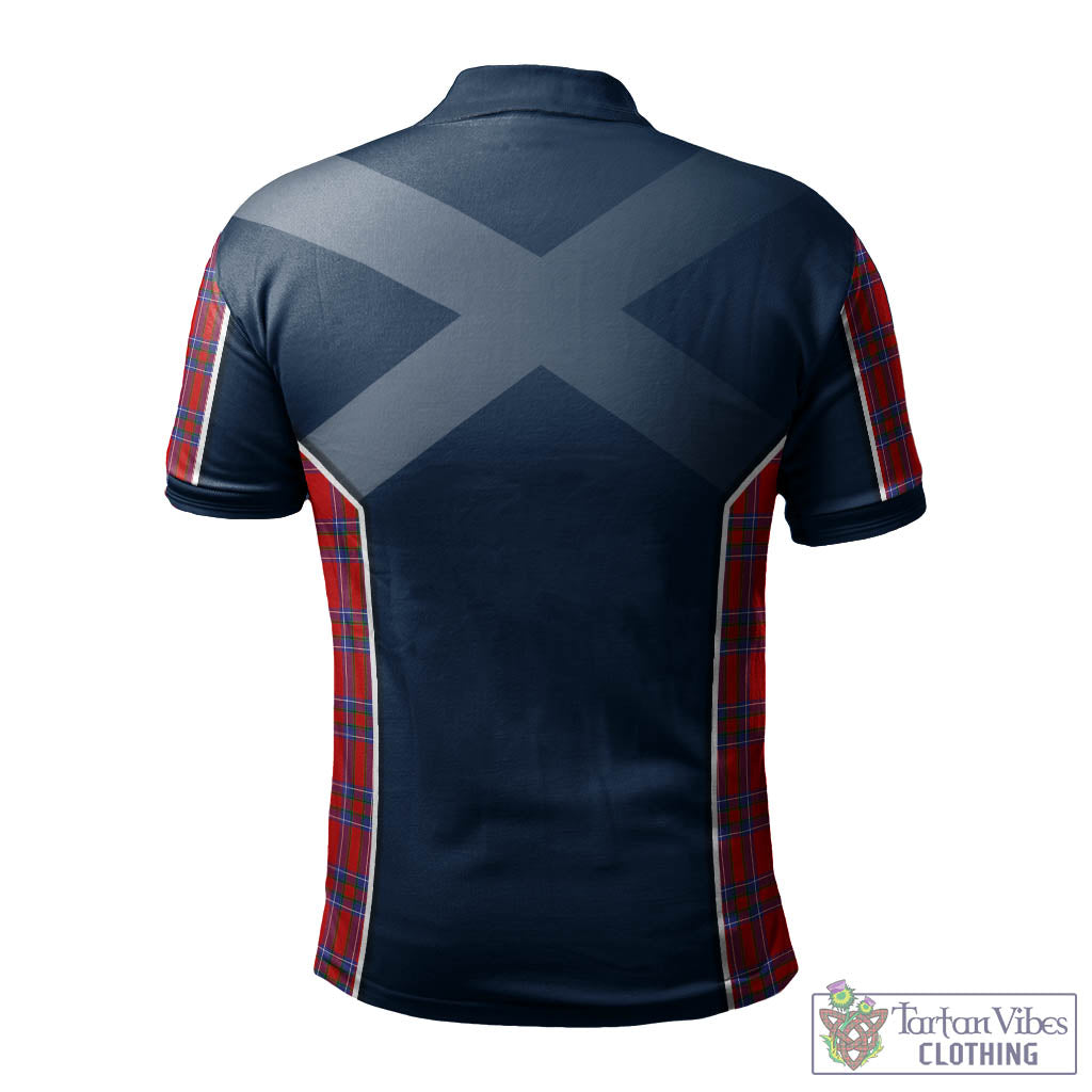 Tartan Vibes Clothing Rait Tartan Men's Polo Shirt with Family Crest and Lion Rampant Vibes Sport Style