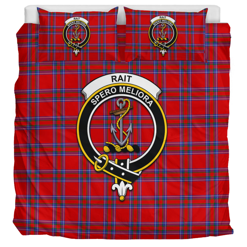 Rait Tartan Bedding Set with Family Crest UK Bedding Set UK Super King 104*94 inch - Tartan Vibes Clothing