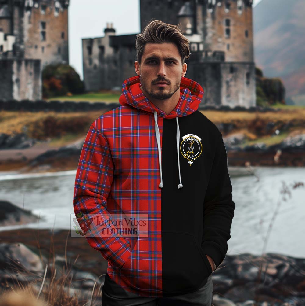 Tartan Vibes Clothing Rait Tartan Cotton Hoodie with Family Crest and Half Of Me Style