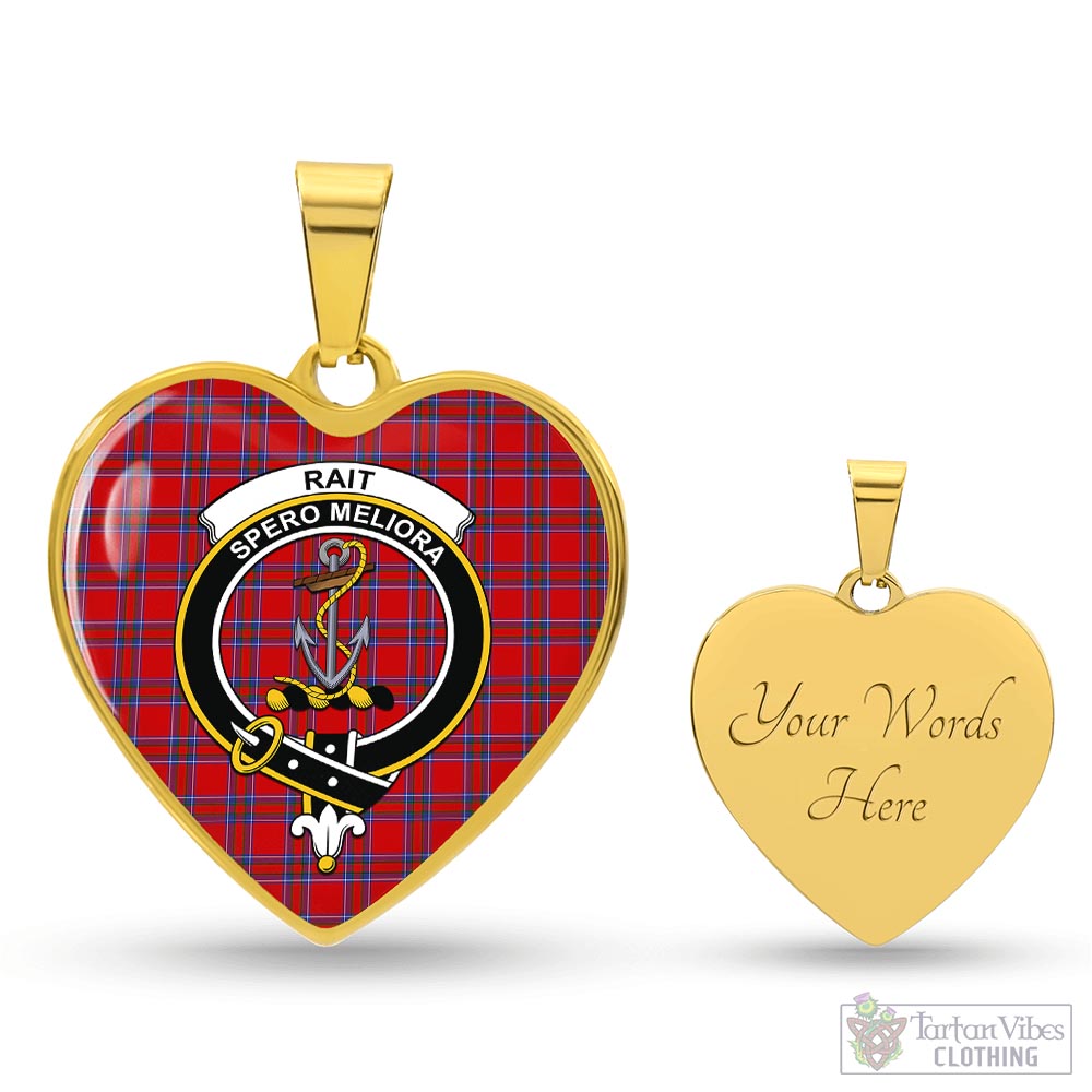 Tartan Vibes Clothing Rait Tartan Heart Necklace with Family Crest