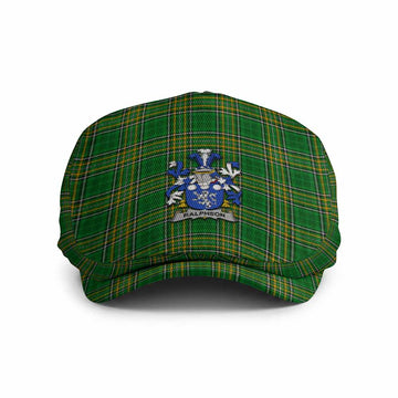 Ralphson Irish Clan Tartan Jeff Cap, Tartan Flat Cap with Coat of Arm Jeff Hat - Tartan Vibes Clothing
