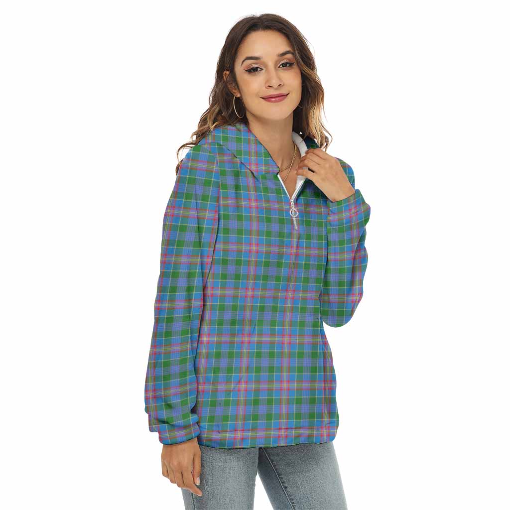Ralston Tartan Women's Borg Fleece Hoodie with Half Zip Female - Tartan Vibes Clothing