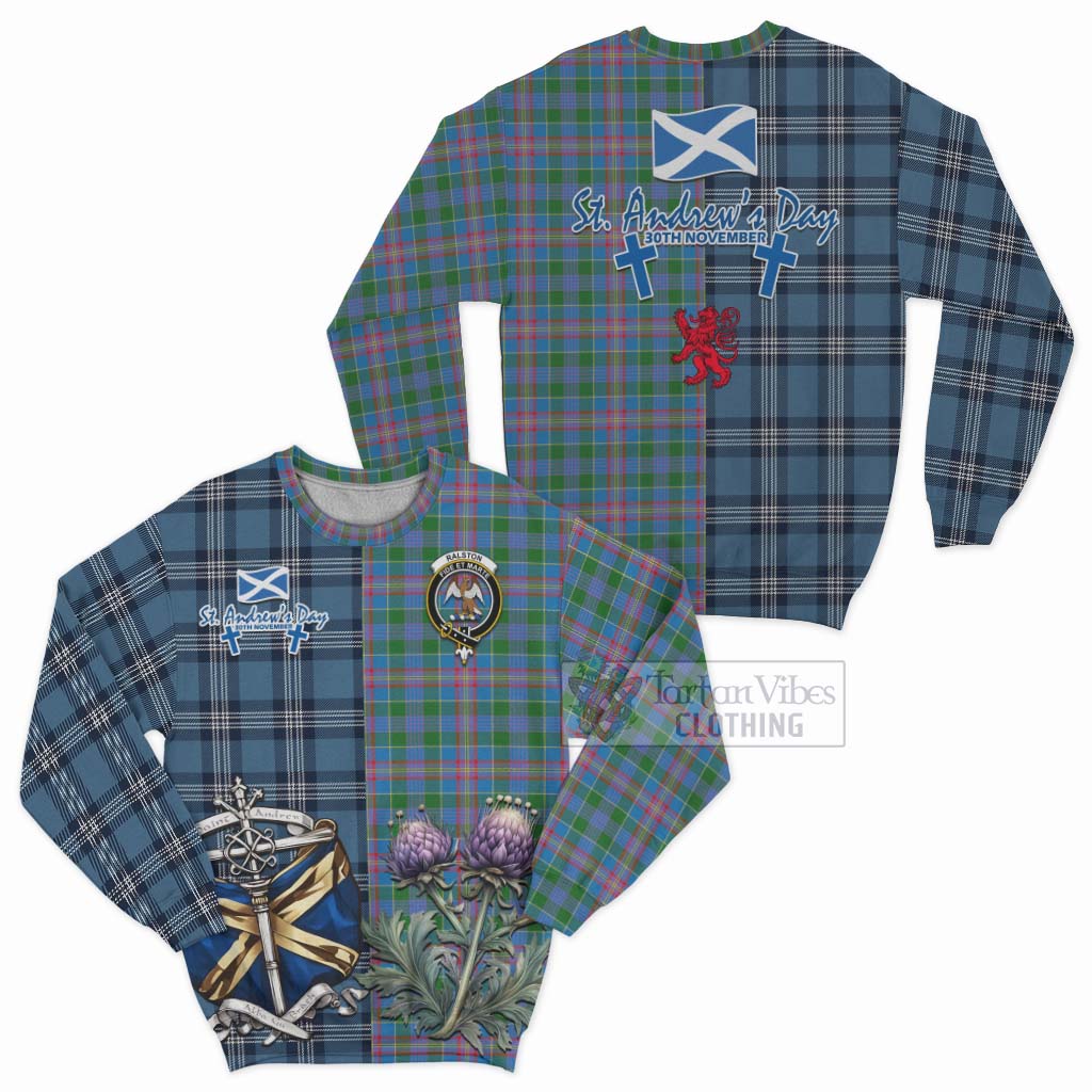 Tartan Vibes Clothing Ralston Tartan Sweatshirt Happy St. Andrew's Day Half Tartan Style