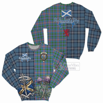 Ralston Tartan Sweatshirt Happy St. Andrew's Day Half Tartan Style