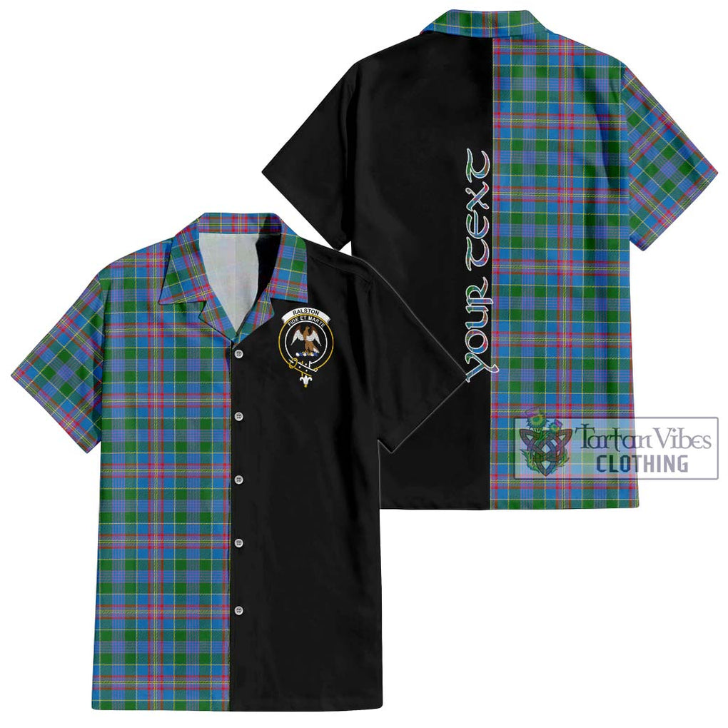 Ralston Tartan Short Sleeve Button Shirt with Family Crest and Half Of Me Style Kid - Tartanvibesclothing Shop