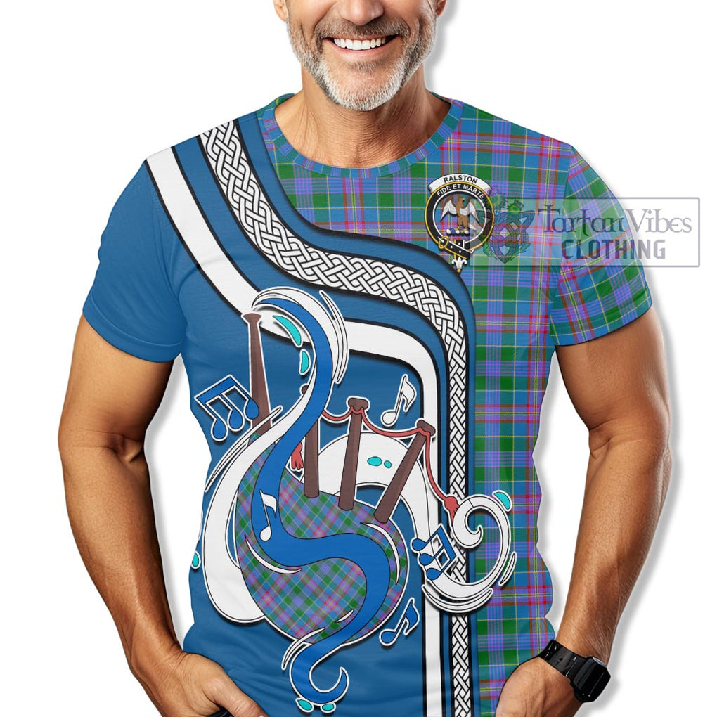 Ralston Tartan T-Shirt with Epic Bagpipe Style Kid's Shirt - Tartanvibesclothing Shop