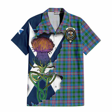 Ralston Tartan Family Crest Hawaiian Shirt Scottish Thistle Celtic Inspired Kid - Tartan Vibes Clothing